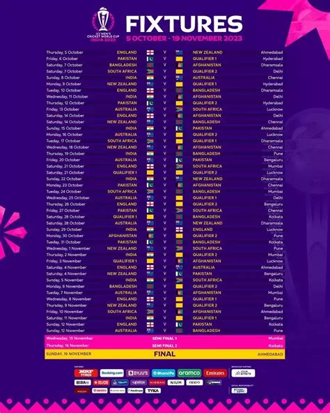 World Cup 2023 – Delhi schedule: Full list of fixtures and match.